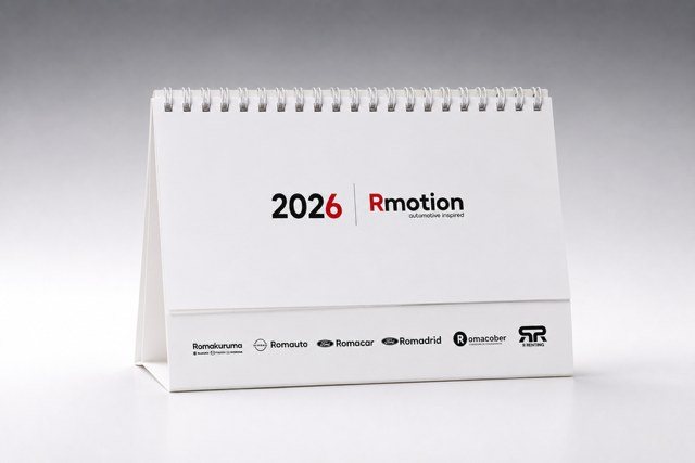 Calendario de sobremesa 2026 Rmotion con las marcas del grupo