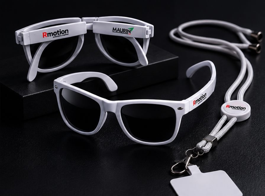 Gafas de sol plegables y lanyard personalizados Rmotion