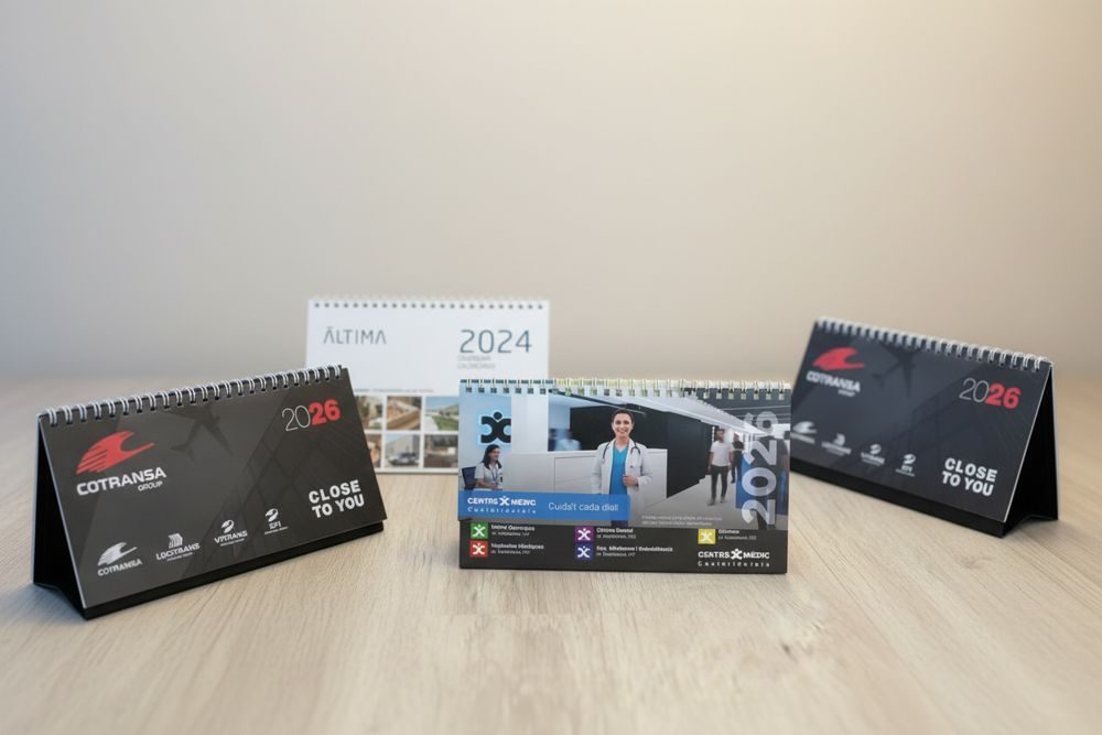 Calendarios de sobremesa personalizados, entre ellos el de Àltima